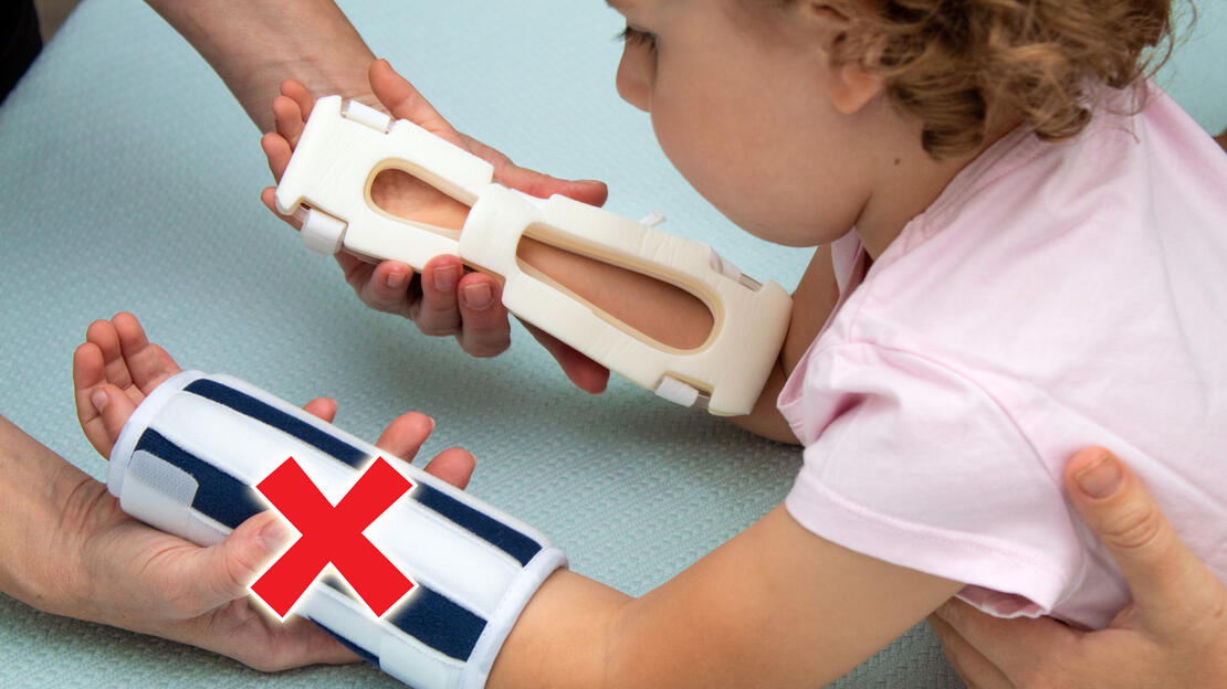 The TLC Splint is designed to facilitate I.V. insertion site assessment